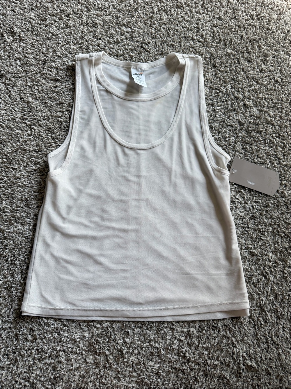 Avia Cream Scoop Neck Tank Top